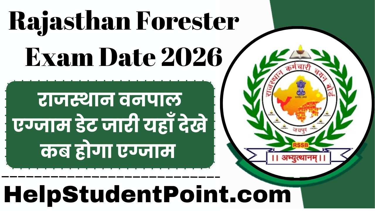 Rajasthan Forester New Exam Date 2026
