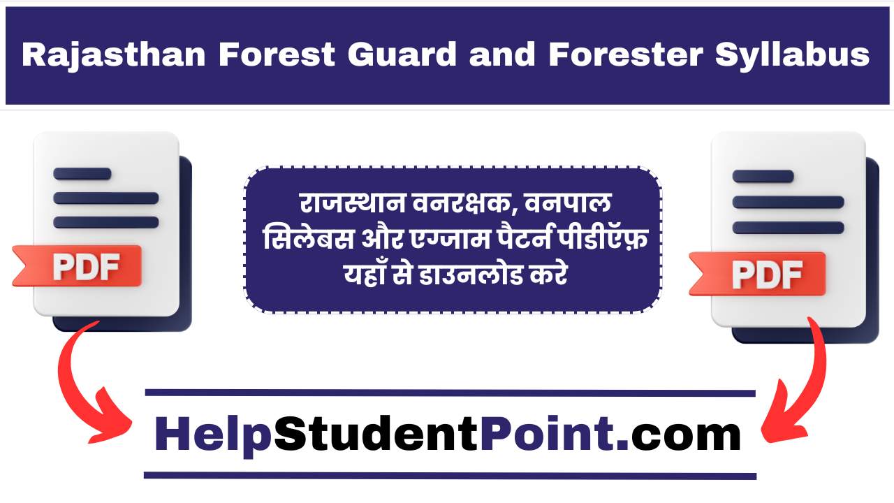 Rajasthan Forest Guard and Forester Syllabus PDF Download