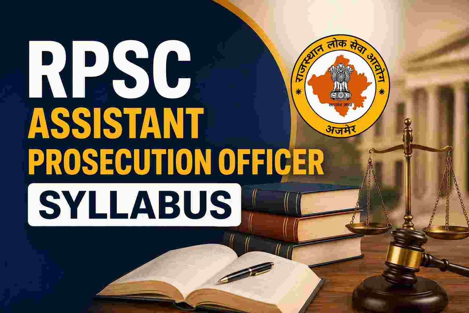 RPSC Assistant Prosecution Officer Syllabus PDF 2026