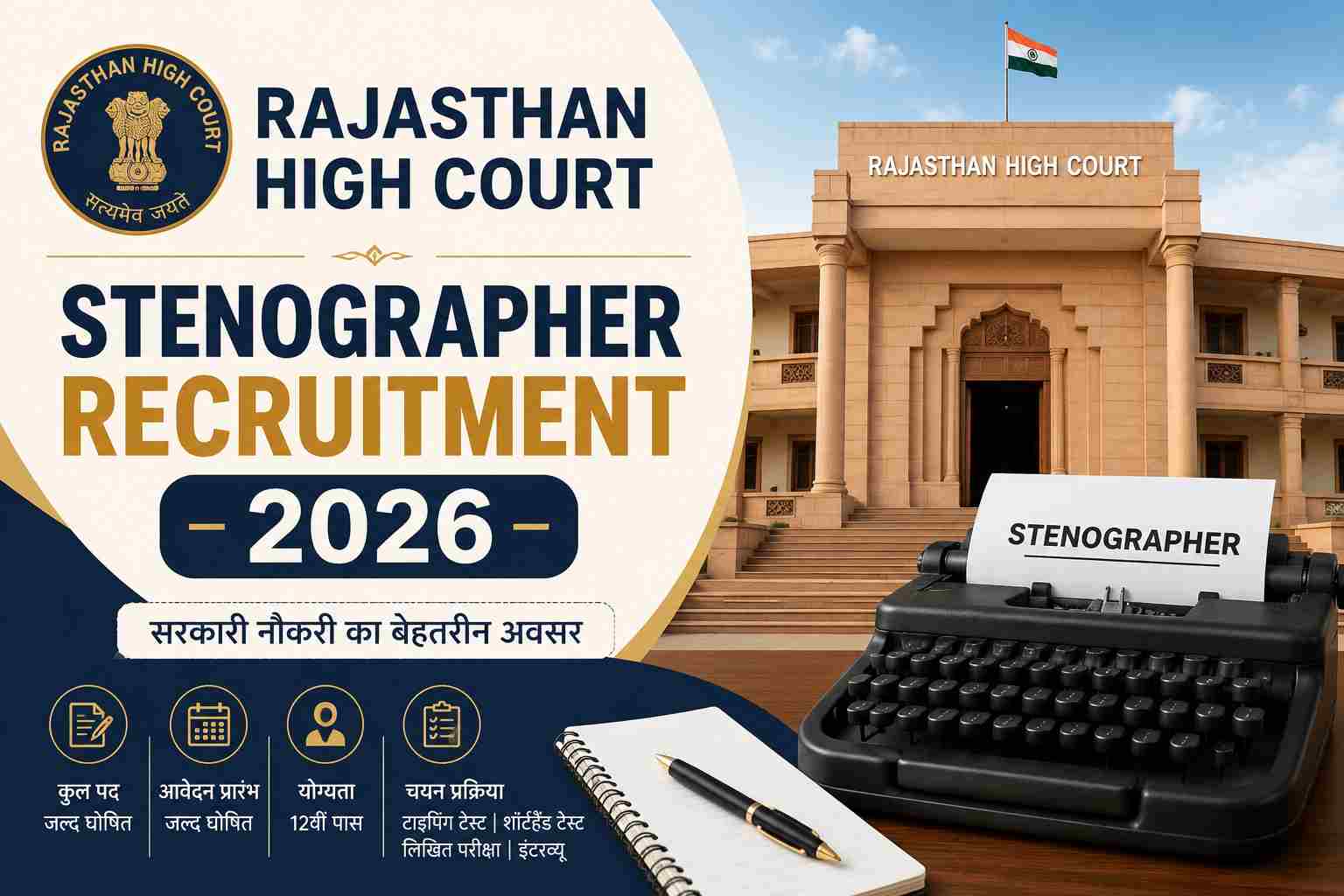 Rajasthan High Court Stenographer Recruitment 2026