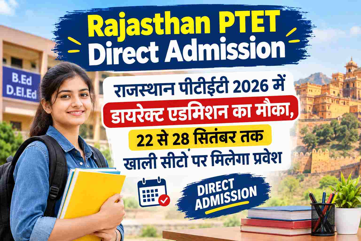 Rajasthan PTET Direct Admission