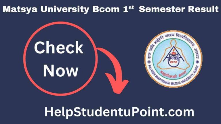 Matsya University Bcom 1st Semester Result