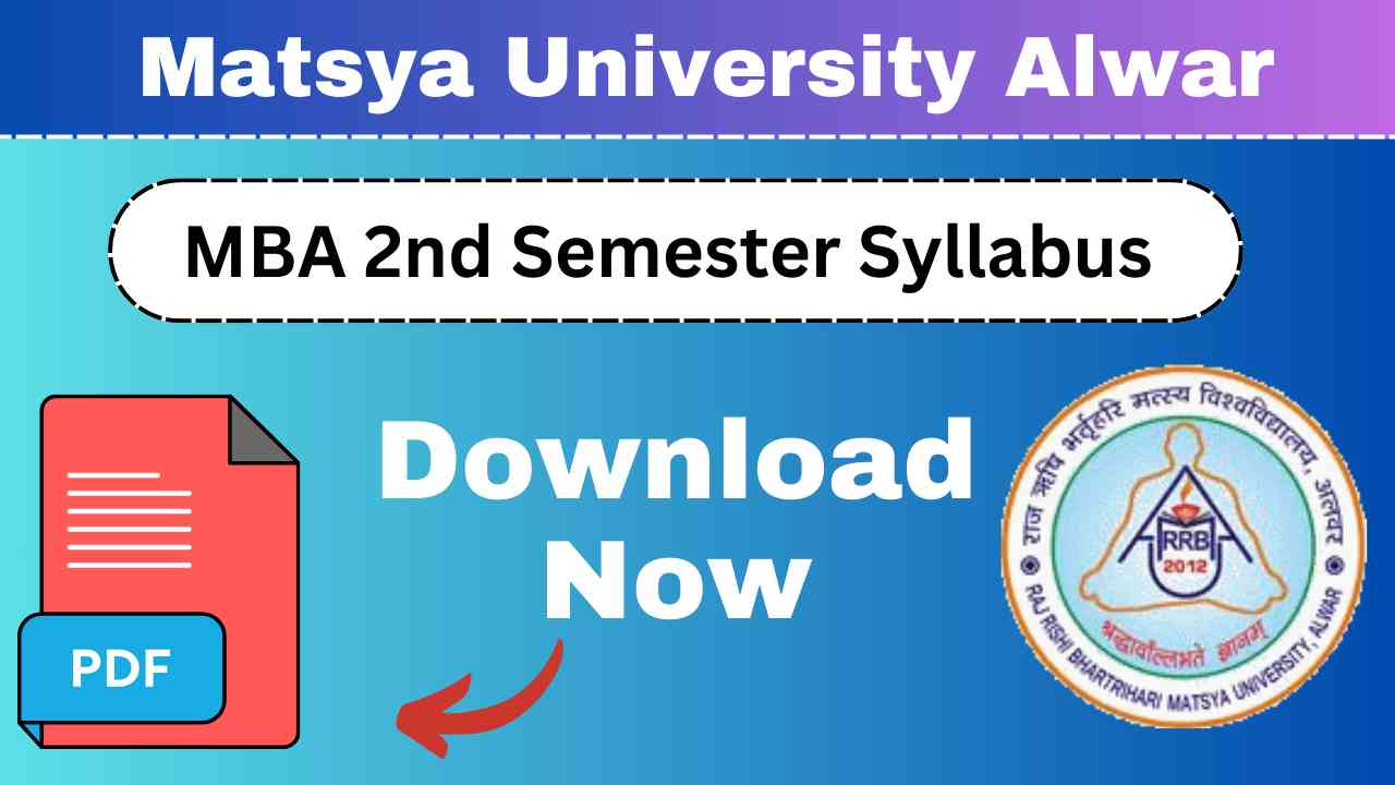 Matsya University MBA 2nd Semester Syllabus