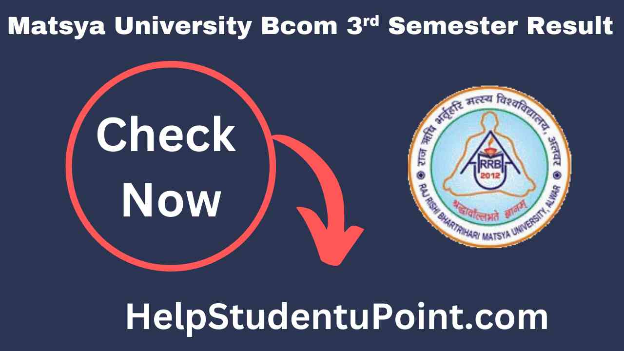 Matsya University Bcom 3rd Semester Result