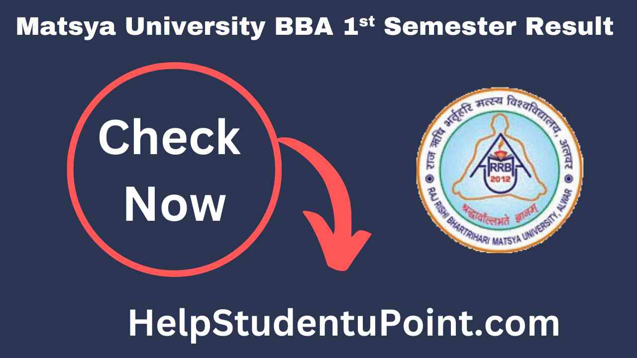 Matsya University BBA 1st Semester Result