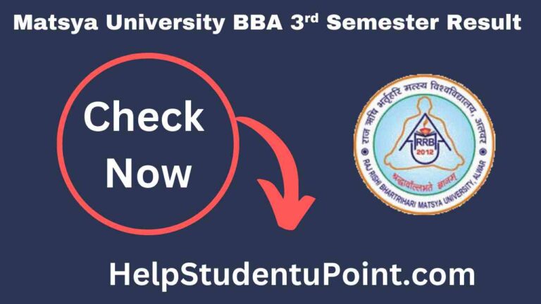 Matsya University BBA 3rd Semester Result