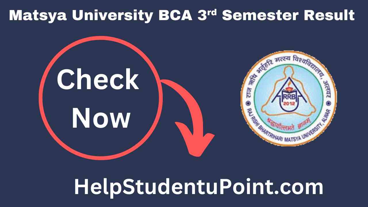 Matsya University BCA 3rd Semester Result