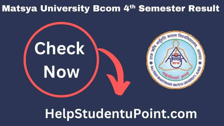 Matsya University Bcom 4th Semester Result