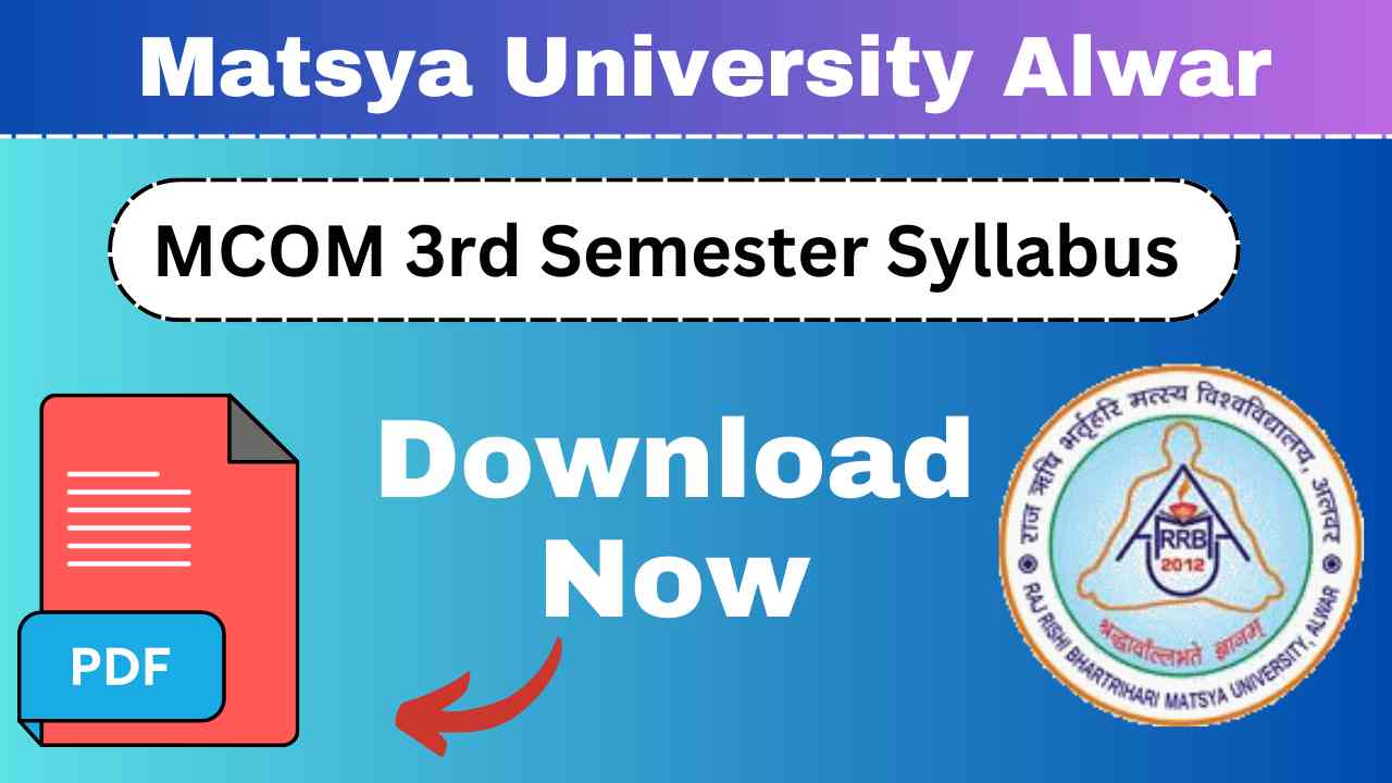 Matsya University Mcom 3rd Semester Syllabus