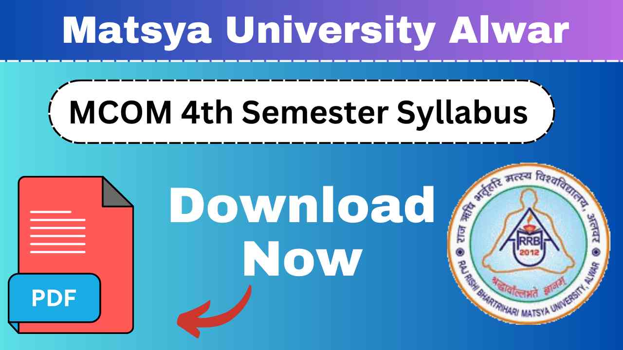 Matsya University Mcom 4th Semester Syllabus