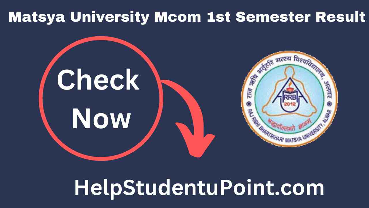 Matsya University Mcom 1st Semester Result