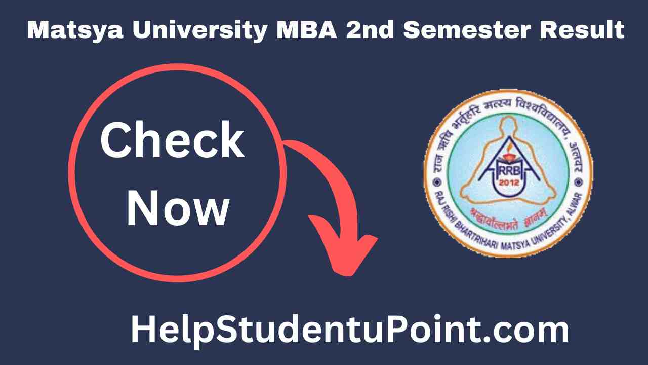 Matsya University MBA 3rd Semester Result