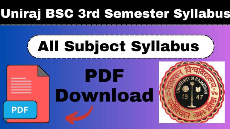 Uniraj Bsc 3rd Semester Syllabus