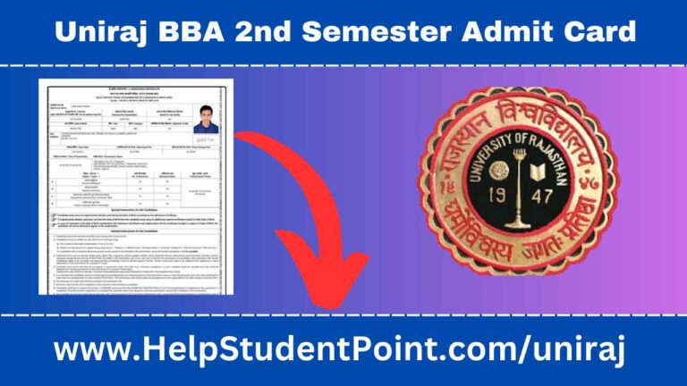 Uniraj BBA 2nd Semester Admit Card