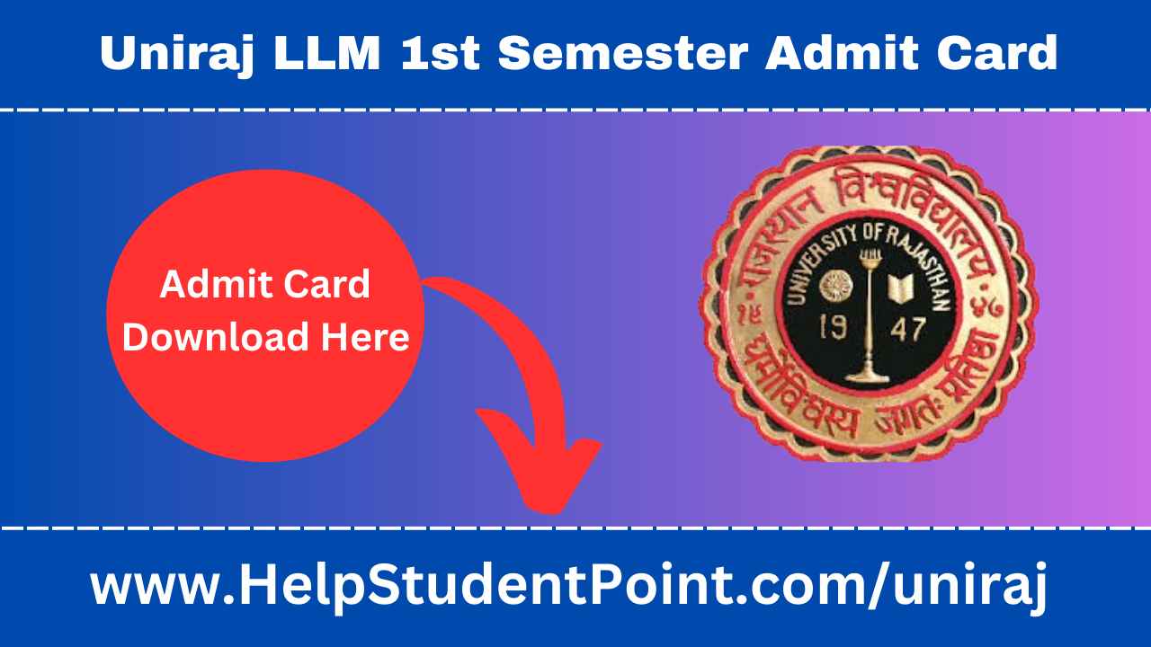 Uniraj LLM 1st Semester Admit Card 2025