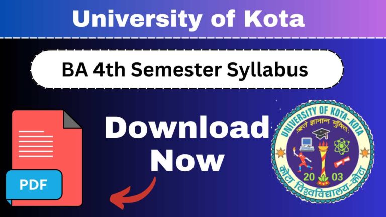 UOK BA 4th Semester Syllabus