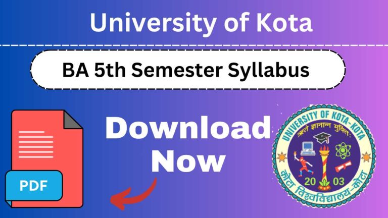 UOK BA 5th Semester Syllabus