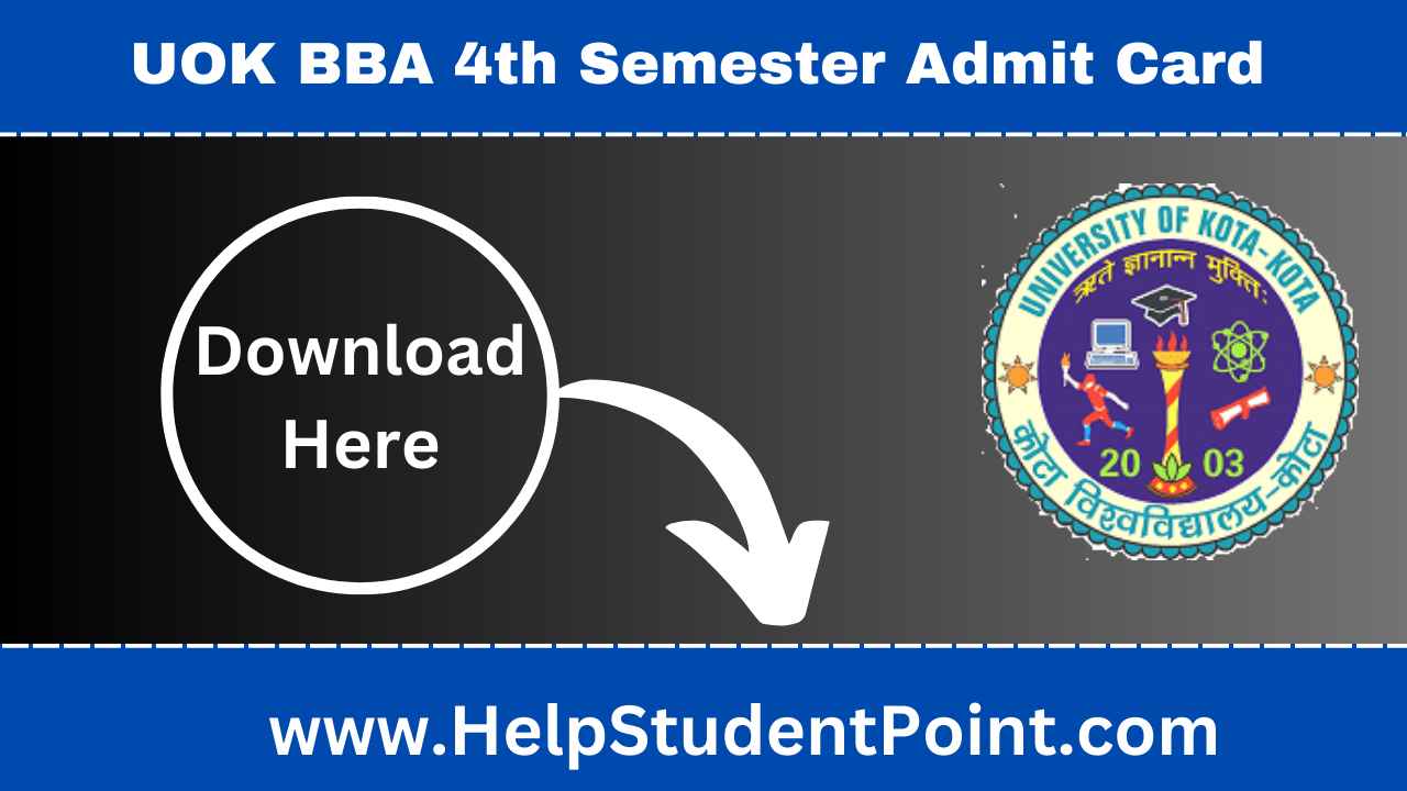 UOK BBA 4th Semester Admit Card
