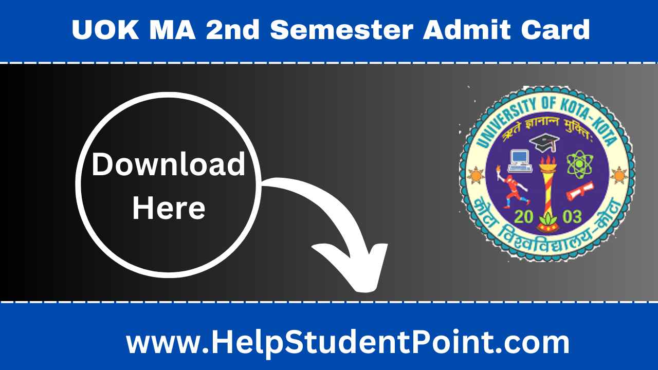 UOK MA 2nd Semester Admit Card