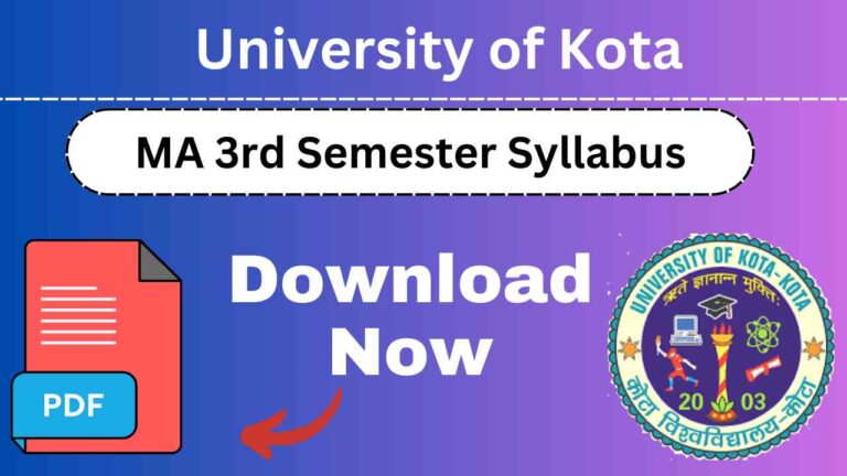 UOK MA 3rd Semester Syllabus
