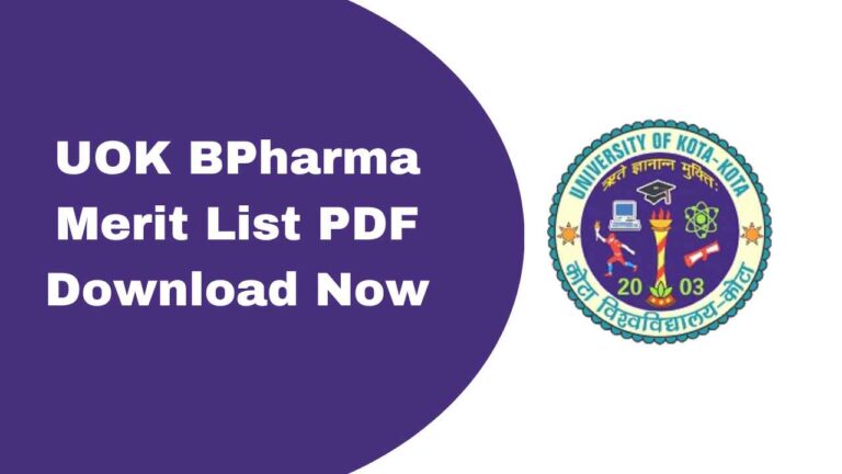 UOK BPharma Merit List