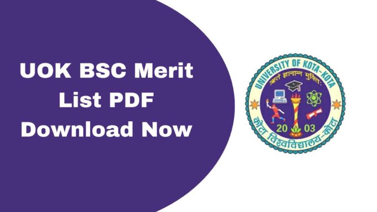 UOK Bsc Merit List 2025