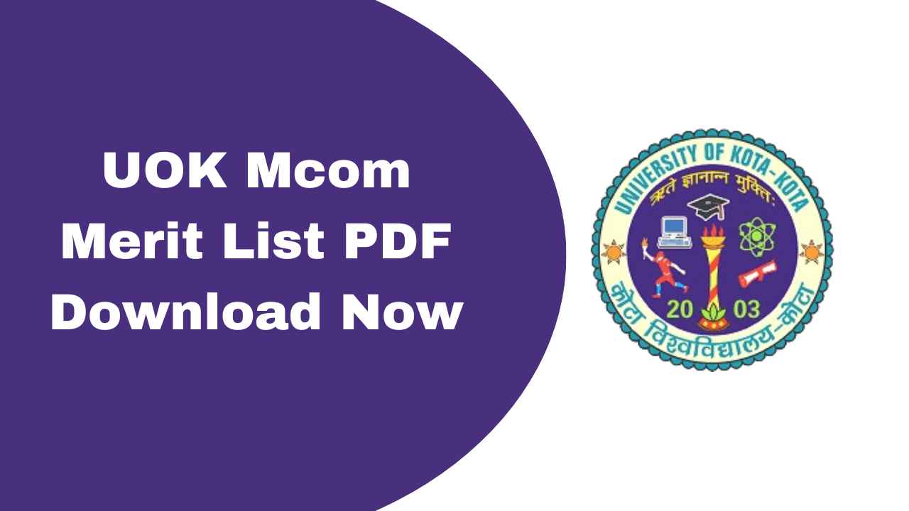UOK Mcom Merit List 2025 Download Now
