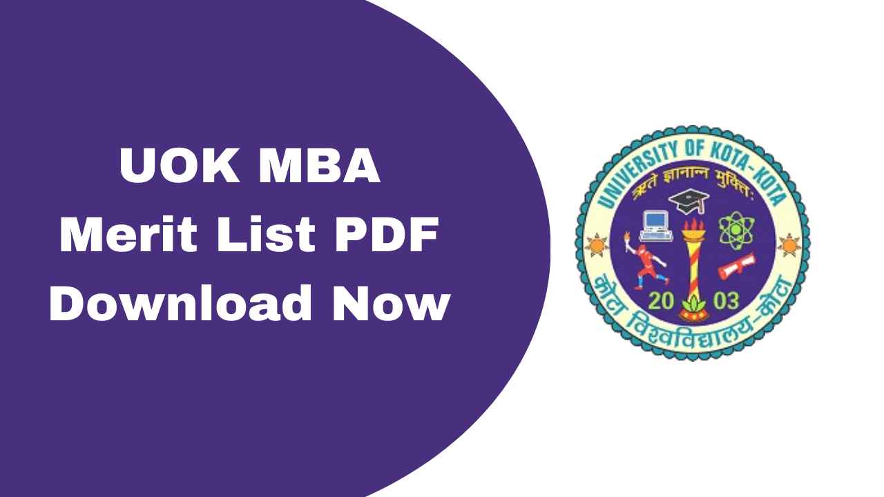 UOK MBA Merit List 2025 Download Now
