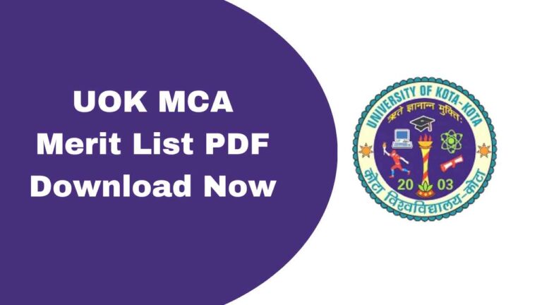 UOK MCA Merit List 2025 Download Now