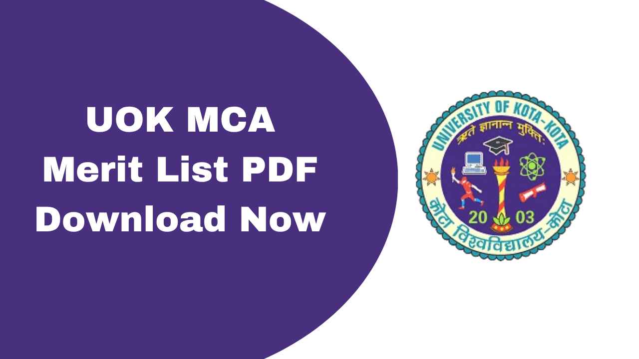 UOK MCA Merit List 2025 Download Now