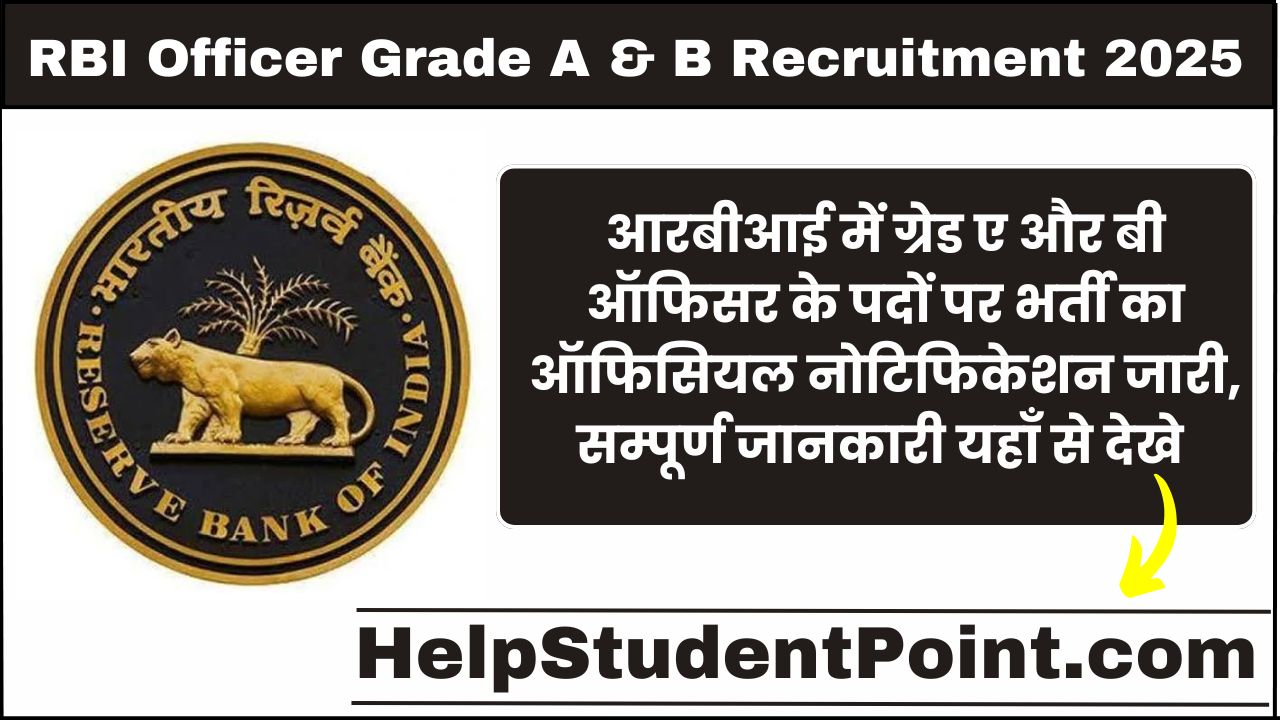 RBI Officer Grade A & B Recruitment 2025