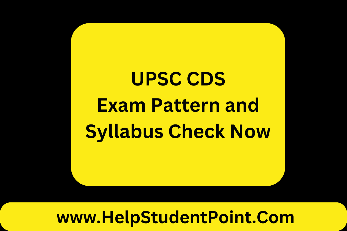 UPSC CDS Syllabus 2024