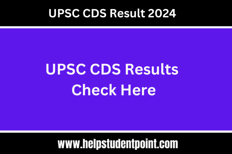 UPSC CDS Result 2024