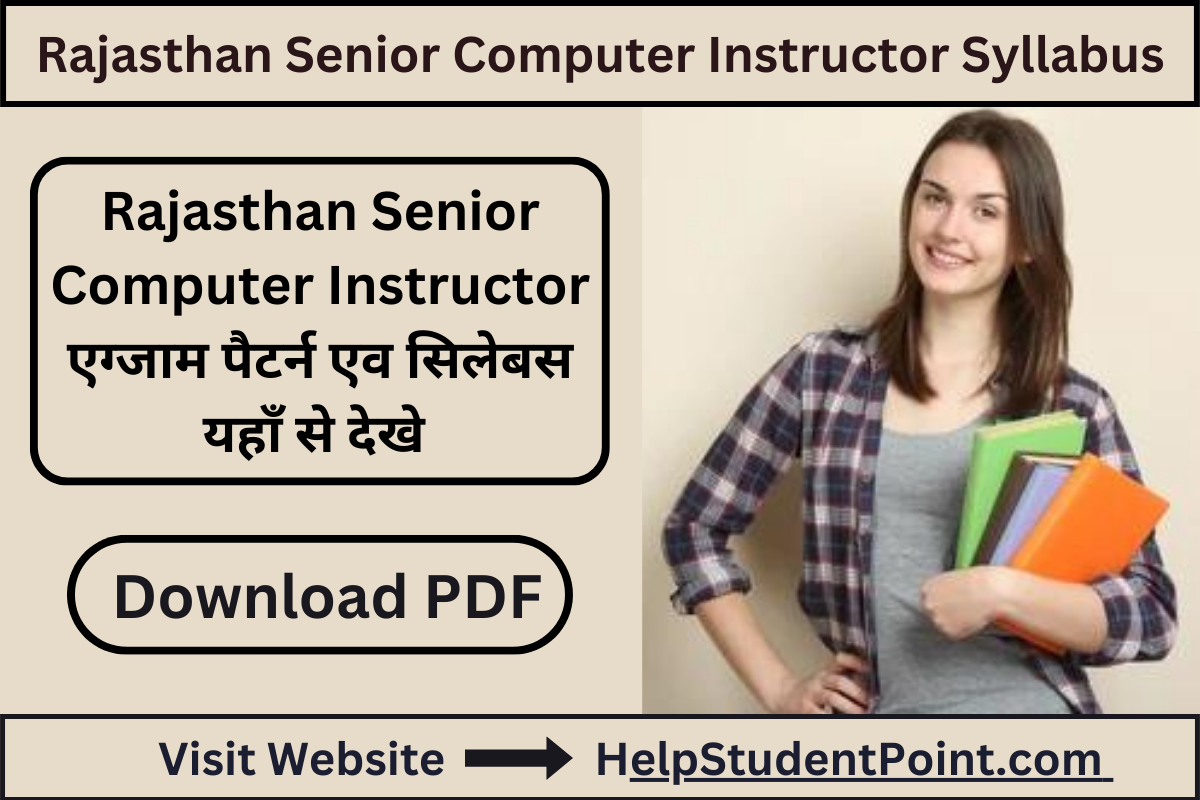 Rajasthan Senior Computer Instructor Syllabus