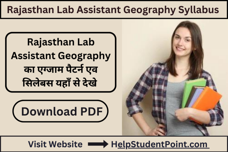 Rajasthan Lab Assistant Geography