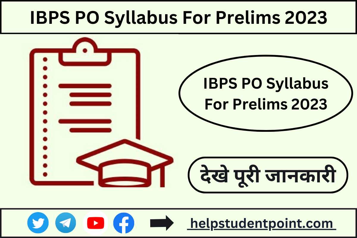 IBPS PO Syllabus For Prelims 2023