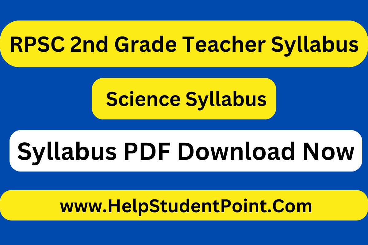 Rpsc 2nd Grade Syllabus Science