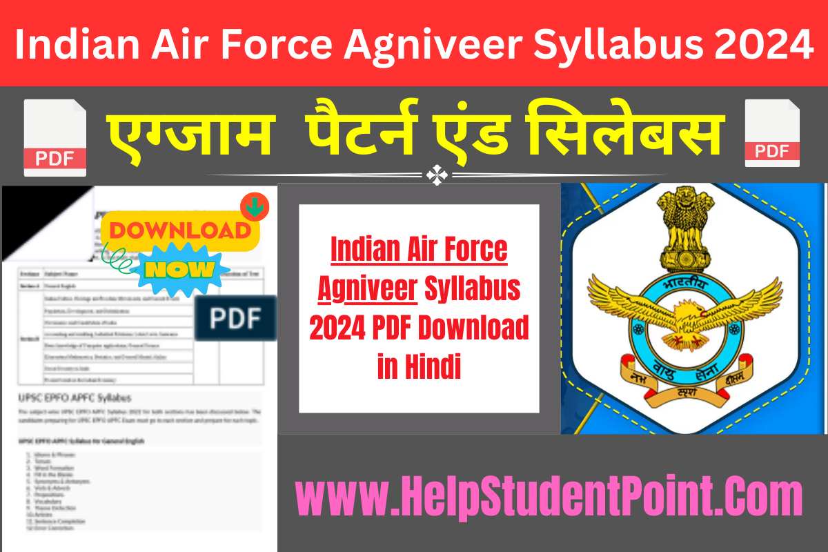 Indian Air Force Agniveer Syllabus 2024