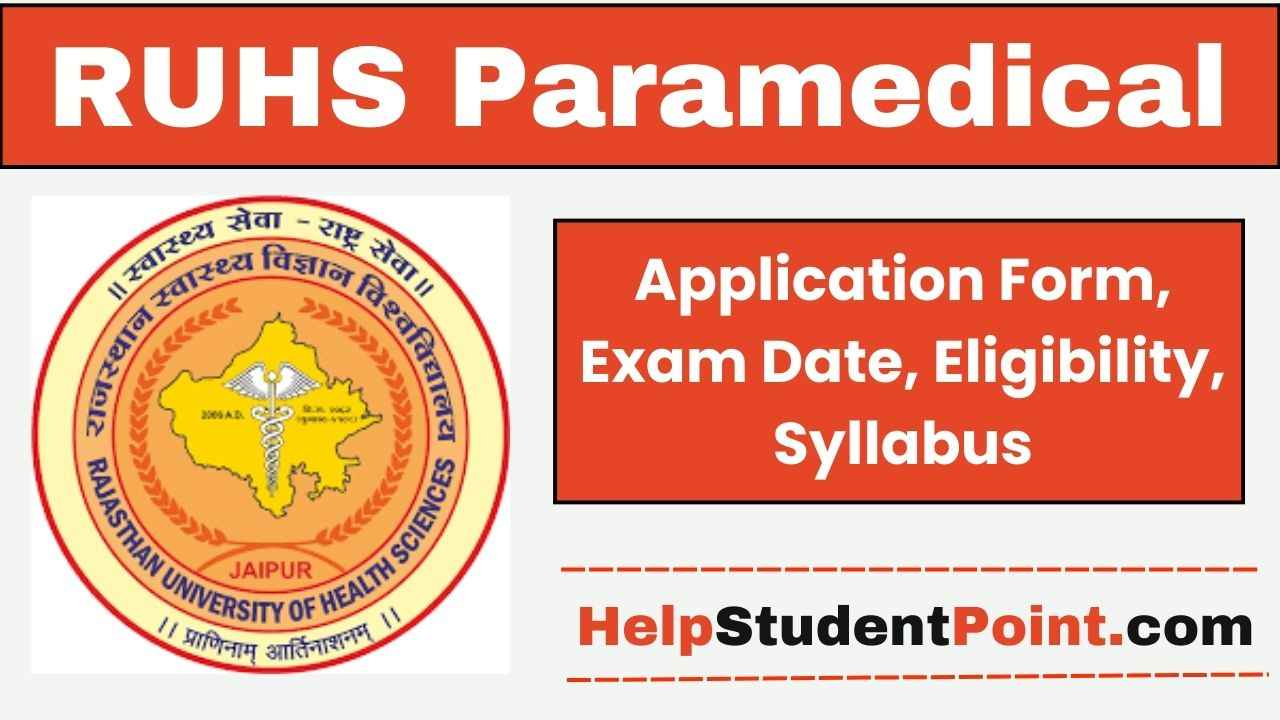 RUHS Paramedical Entrance Exam 2025
