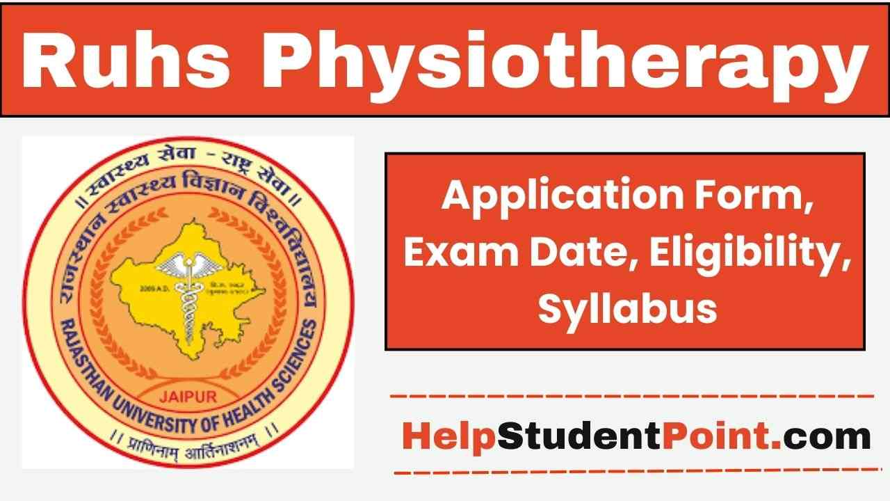 Ruhs Physiotherapy Entrance Exam 2025