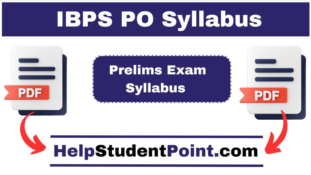 IBPS PO Syllabus For Prelims 2025