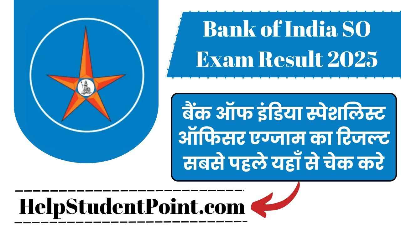 Bank of India SO Exam Result 2025