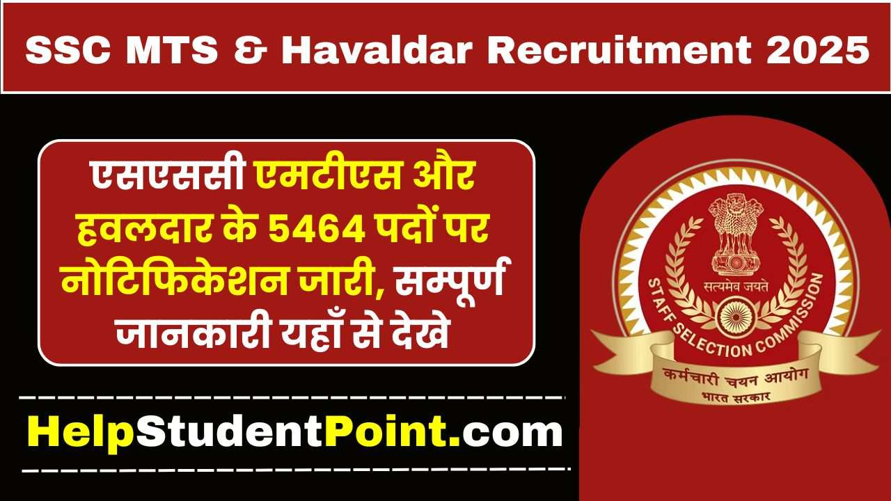 SSC MTS & Havaldar Recruitment 2025