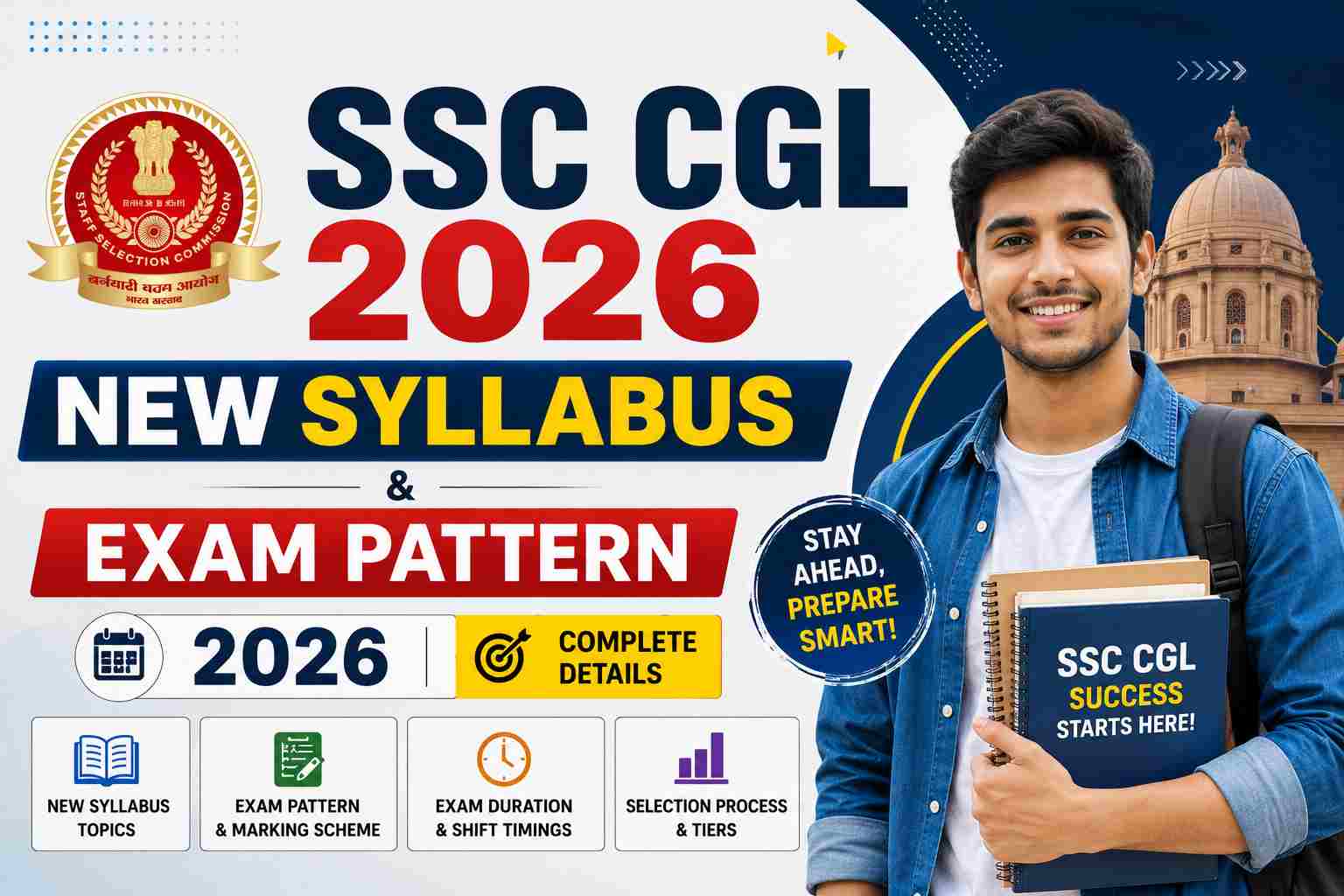 SSC CGL New Syllabus and Exam Pattern 2026