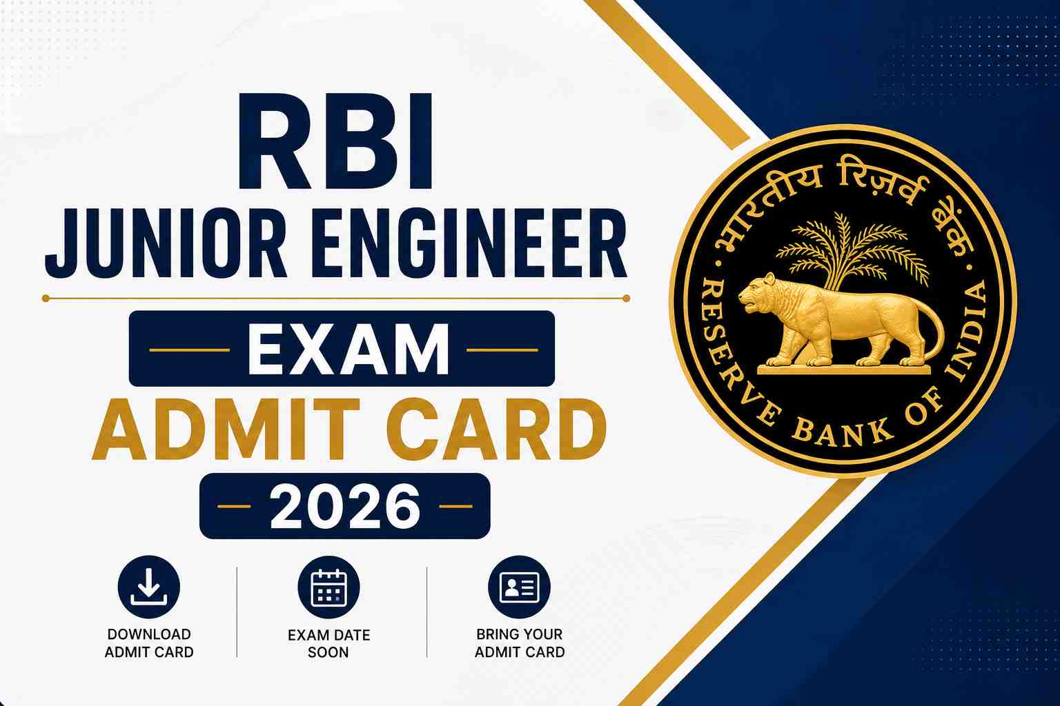 RBI Junior Engineer Exam Admit Card 2026
