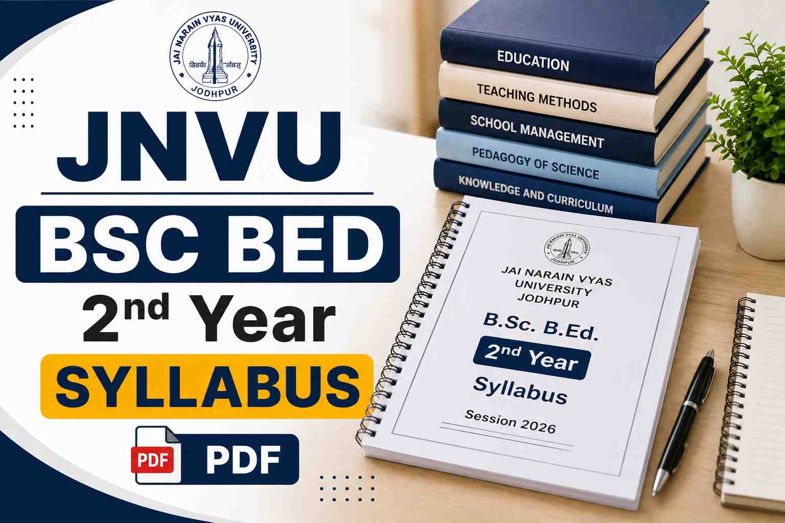JNVU BSC BED 2nd Year Syllabus